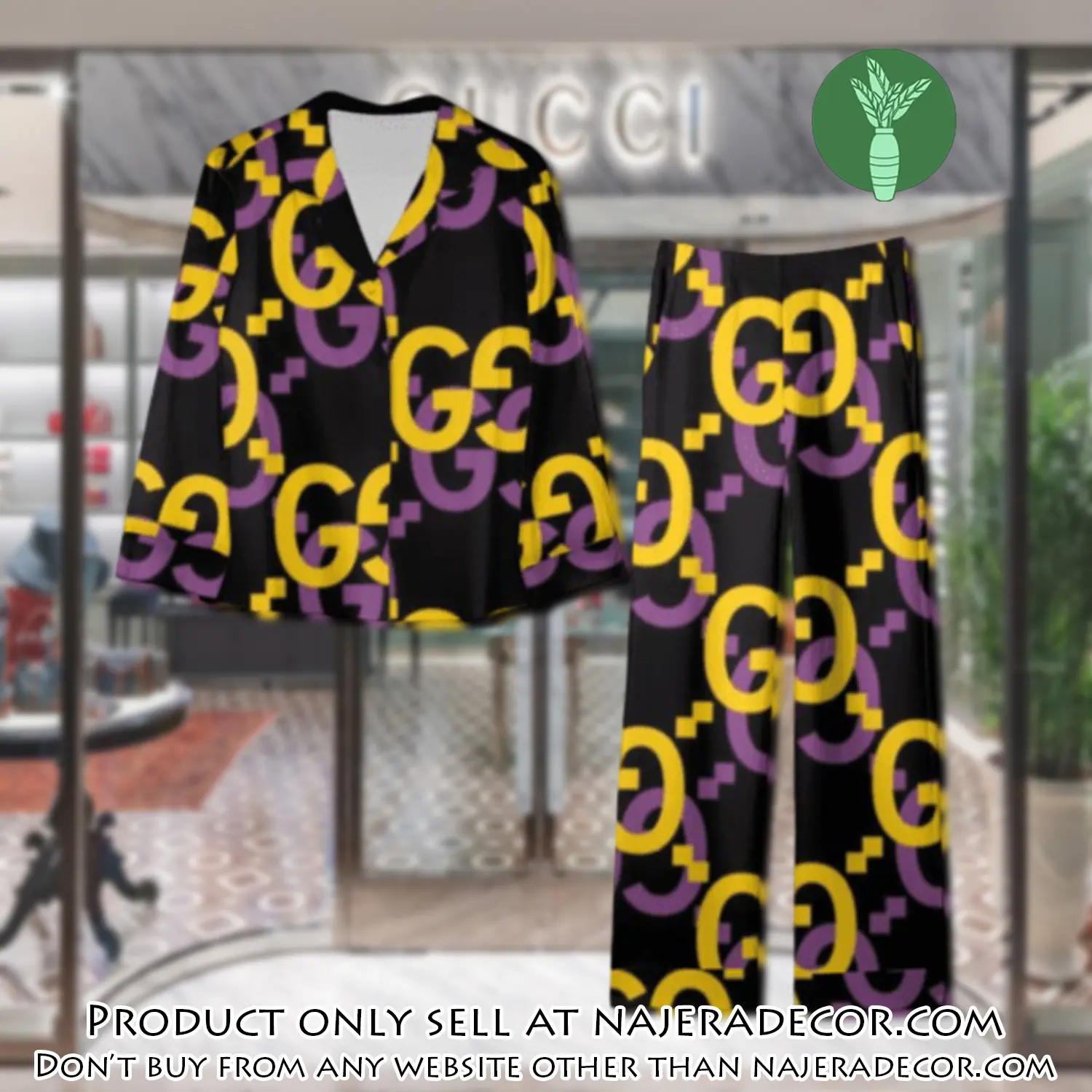 Trending luxury gc satin pajama set pjs1055 njr3809779